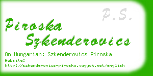 piroska szkenderovics business card